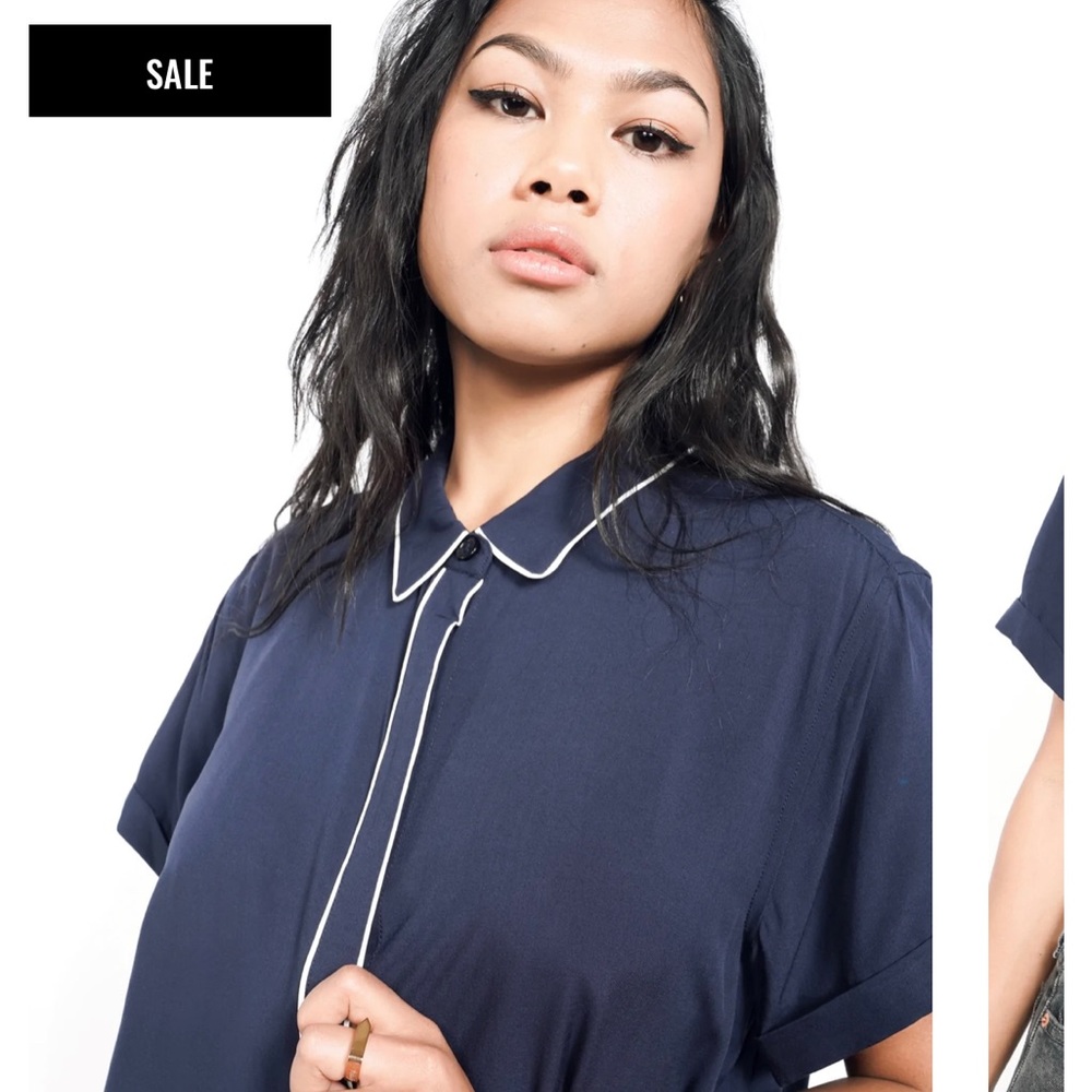 NWT Wildfang | The Empower Piped Button-Up
